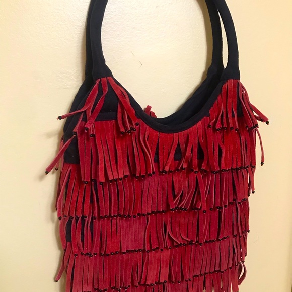 Bohemian Suede Fringe Bag - Picture 1 of 8